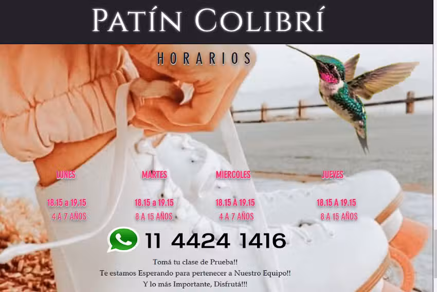 Aba Clases de patín sobre ruedas Patin Colibri